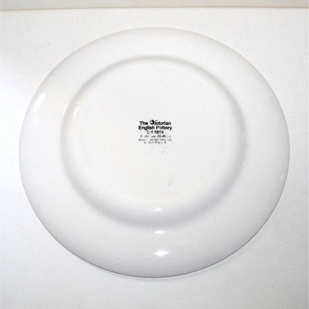 Victorian English Pottery Dinner Plate Edward Challinor Skull Halloween ceramic